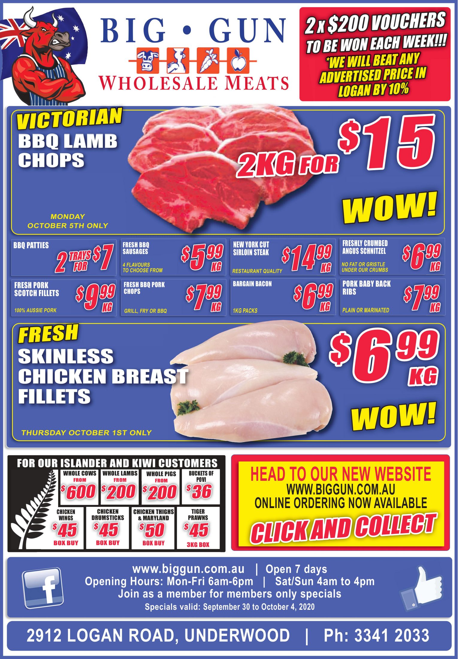 Available instore only 30th September- 4th October 2020