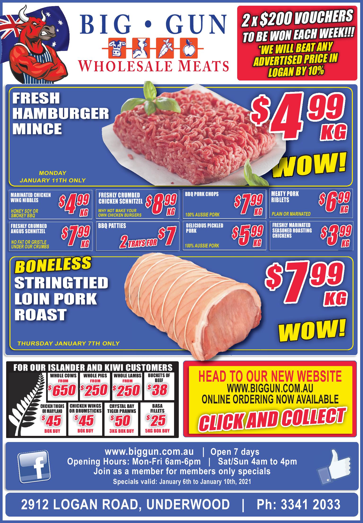 Available instore only 6th – 10th Jan 2021